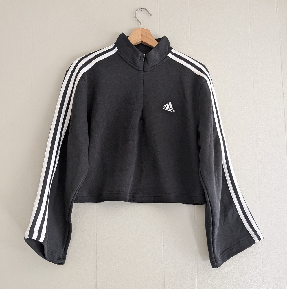 NWT Adidas Cropped Fleece - Picture 2 of 9